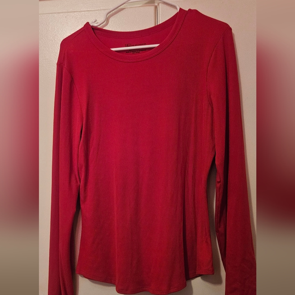 Long sleeve red shirt